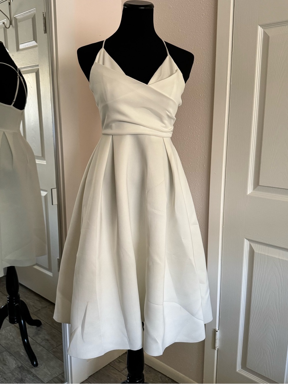 ASOS White Midi A-Line Dress